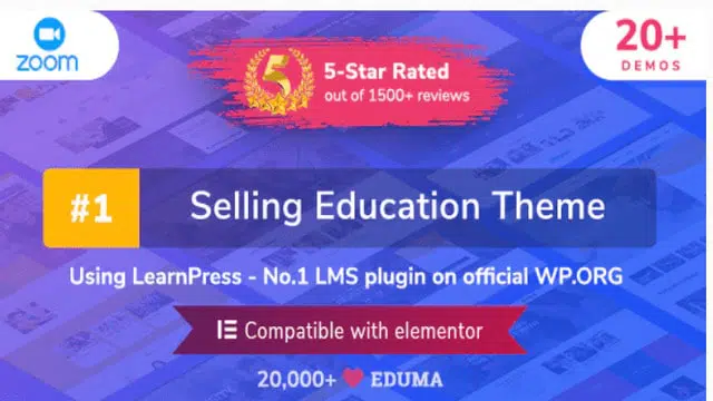 best university wordpress theme is Education WordPress Theme Eduma review by best review ever